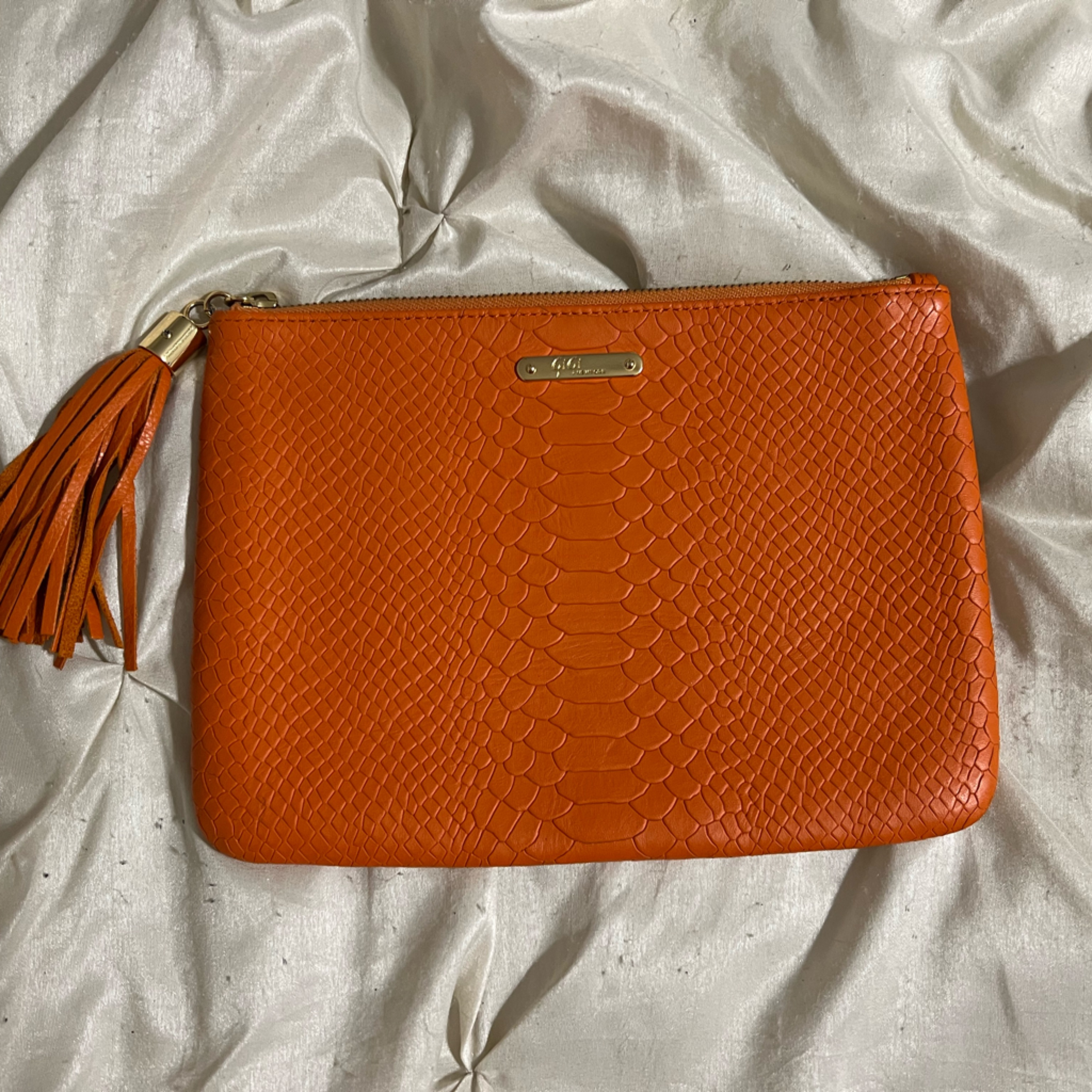 Azalea Embossed Python Leather